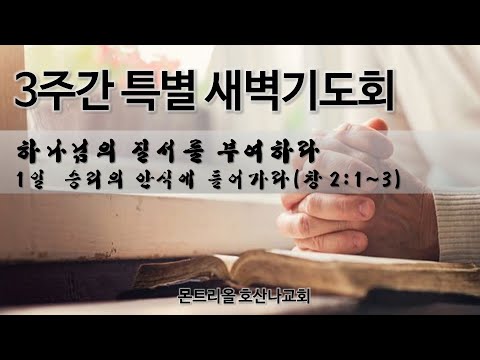 [특별새벽기도회]하나님의 질서를 부여하라 1일차