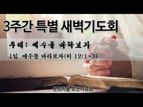 [특별새벽기도회]예수를바라보자_1일차