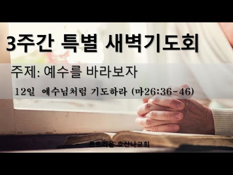 [특별새벽기도회]예수님처럼 기도하라_12일차